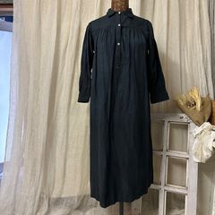 美品 ジョンスメドレー リネンシャツワンピース バンドカラー リネン