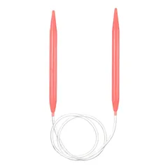 uxcell サイズ US15(10mm) プラスチック製 輪編み針 32インチ(80cm) 手編みプロジェクトDIY織り用 丸編み針