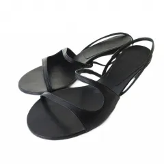 ピッピシック PIPPICHIC サンダル シューズ ローヒール 黒 ブラック 37 24cm