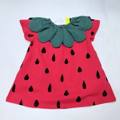 女の子 ワンピース いちごワンピース いちごなりきり 100 110 120 ニコフラート 新品
