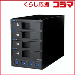 【 新品 未開封 】   センチュリー 独立電源スイッチ搭載 USB3.2 Gen1接続 3.5インチSATA×4 HDDケース 裸族 [3.5インチ対応 /SATA /4台] CRCH35U3IS3 未使用 送料無料