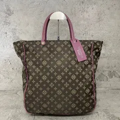 美品　A4可　russet　ラシット　ハンドバッグ　モノグラム　ナイロン　茶　ブラウ