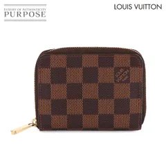 美品 ルイ ヴィトン LOUIS VUITTON ダミエ ジッピー コインパース 小銭入れ コインケース エベヌ N63070 ゴールド 金具 90313236
