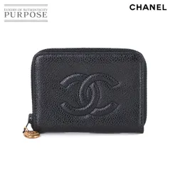 美品 シャネル CHANEL ラウンドファスナー 6連 キーケース キャビアスキン レザー ブラック ゴールド 金具 Key Case 90314243