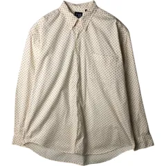 古着 90年代 ギャップ GAP オールドギャップ ドット柄 長袖 ボタンダウンシャツ メンズXL相当 ヴィンテージ/eaa619789