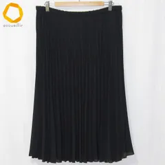 #anc レリアン Leilian スカート 17+ 黒 プリーツ 大きいサイズ レディース [994797]