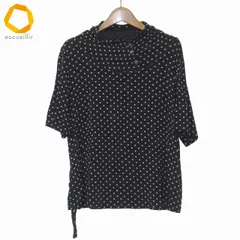 #snc 慈雨 センソユニコ カットソー 40 黒 茶 ドット 水玉 レディース [994833]