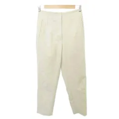 ザラ ZARA スラックス パンツ センタープレス 無地 厚手 Mサイズ ライトベージュ ■GY61