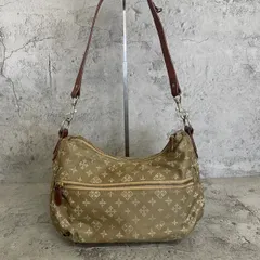 russet　ラシット　ショルダーバッグ　モノグラム　ナイロン　レザー　ベージュ　茶　ブラウン