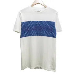 JIL SANDER DOTS BAR PRINT TEE WHITE  AM703020 MF240138  SIZE- M ジルサンダー ドット Tシャツ ホワイト 大名店
