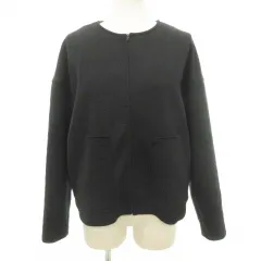 ナチュラルビューティーベーシック NATURAL BEAUTY BASIC ジャケット 無地 ストレッチ 薄手 Sサイズ 黒 ブラック ■GY99