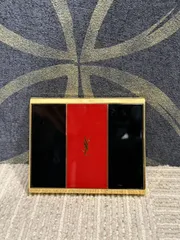 YVES SAINT LAURENT イヴサンローラン カードケース 名刺入れ YSLロゴ ヴィンテージ ゴールド