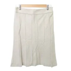 23区 オンワード樫山 美品 スカート ひざ丈 フレア ラメ 無地 厚手 44 約XLサイズ グレー ■YHS7