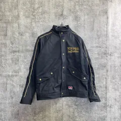 【k-179】BEN DAVIS ベンデイビス ワークジャケット ブラック 黒 M メンズ 刺繍ロゴ SanFrancisco ワークブルゾン アウター コットンジャケット ワーク系 ストリート アメカジ ジップアップ ジャケットメンズアウター古着ワークウェア