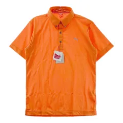 サイズ：O PUMA GOLF プーマゴルフ  半袖ポロシャツ ボタンダウン  オレンジ系 [240101633429] ゴルフウェア メンズ ストスト