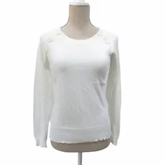 アー・ヴェ･ヴェ ミッシェルクラン a.v.v 長袖 ニット カットソー 白 ホワイト 38 約M ■MET1