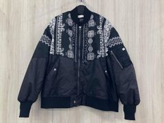 sacai バンダナ柄 MA-1 ジャケット 23-03150M タグあり - メルカリ