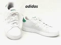 レディーススニーカー 白色 アディダス adidas ID3889 ホワイト/グリーン ジュニアスニーカー ADVANCOURT BASE 2.0 J