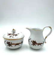 baluster様専用【美品】Meissen マイセン　リッチドラゴン　ブラウン　龍　ドラゴン　 シュガーポット クリーマー　２点セット