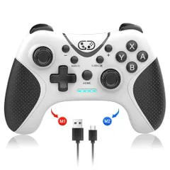 Switch/スイッチ コントローラー Bingoods switch2 プロコン 背面ボタン付き マクロ編集 自動連射/連射ホールド Bluetooth5.0ワイヤレス接続 6軸ジャイロセンサー搭載 スリープ解除 Switch1/2/Android/iO☆彡