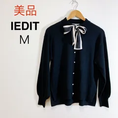 IEDIT イディット 一枚で上品に着映えるスカー フ付きニットプルオーバー レディースニット きれいめカジュアル 大人カジュアル ゆったりシルエット 秋冬コーデ フェリシモ シンプルコーデ Mのサムネイル