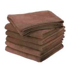 uxcell マイクロファイバークリーニングクロス6枚セット 30インチ×14インチ 多機能クリーニングタオル 車洗い・キッチン・窓掃除用 再利用可能 吸水性ラグ 茶色