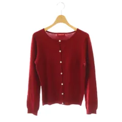 アプワイザーリッシェ Apuweiser-riche ビジューボタンニットカーディガン 2 レッド /DF ■OS