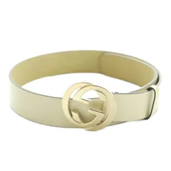 グッチ GUCCI インターロッキングG ベルト バックル オフホワイト 114876 /MI ■OS ■OH