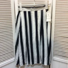 ROPE PICNIC ロペピクニック スカート 38 ホワイト×ネイビー ストライプ