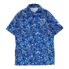 サイズ：M PUMA GOLF プーマゴルフ  半袖ポロシャツ 総柄 ネイビー系 [240101632853] ゴルフウェア メンズ ストスト