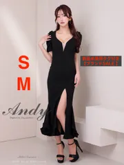 SALE ブラック  [ON2918] 【ANDY/アンディ】 半袖/ 袖あり/ シアー/ スリット/ マーメイド/ ミディアムドレス/ ロング/  キャバドレス/  AngelR エンジェルアール/ ローブドフルール/ DEAbyROBEdeFLEURS