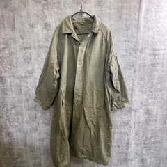 【U-162】men’s toma メンズ モッズコート ロングコート カーキ ミリタリーコート M65風 フィッシュテール風 ビッグシルエット オーバーサイズ 古着 アウター ロング丈 ミリタリージャケット