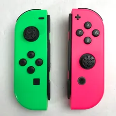 【中古品】 ジョイコン Nintendo Joy-Con (L) ネオングリーン (R) ネオンピンク スティックカバー無し 動作確認済 【024-260304-io-01-fuzh】