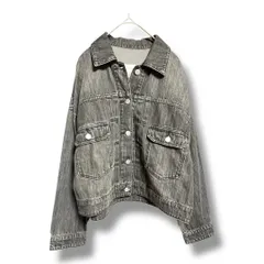 Cafune カフネ デニムジャケット コットン100% 上着 アウター 長袖 羽織り ショート丈 クロップド丈 レディース サイズ38 ダークグレー 春 ゴーゴー古着マルイ北千住店 14 No.K1607