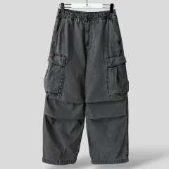 (XS) GU ジーユー SUPER WIDE デニム カーゴパンツ