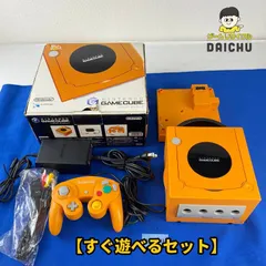 ◇トYA013【すぐ遊べるセット】ニンテンドー ゲームキューブ ゲームボーイプレイヤー セット Nintendo GAME CUBE GC オレンジ 本体 コントローラー ACアダプター  AVケーブル 外箱付き DOL-S-OA(JPN)