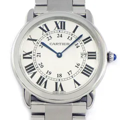 カルティエ Cartier 腕時計 ロンドソロ LM W6701005 ローマンインデックス シルバー文字盤 デイト SS クオーツアナログ 【中古】のサムネイル