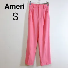 Ameri アメリ 2TUCK STRAIGHT PANTS タックパンツ ストレートパンツ スラックス ハイウエストパンツ センタープレスパンツ ワイドストレートパンツ きれいめパンツ 美脚パンツ モード系 Sのサムネイル