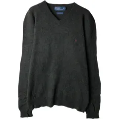 古着 ラルフローレン Ralph Lauren POLO by Ralph Lauren Vネック ラムウールニットセーター メンズL相当/eaa612327