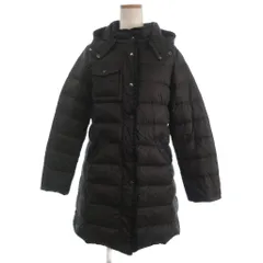 レスピーギ RESPIGHI ダウンコート ロング フード付き 38 ダークブラウン ■GY35