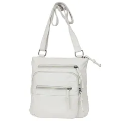 【新品】 [Fabram] ショルダーバッグ レディース 斜めがけ 軽量 肩掛け 長さ調節可能 シンプル コンパクト バッグ (ホワイト) 1