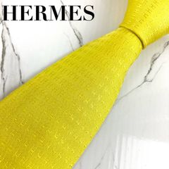 希少 美品 HERMES エルメス ネクタイ ファソネ H柄 H織 Hパターン