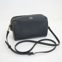 COACH コーチ ショルダーバッグ レザー ブラック×ゴールド金具 F76629