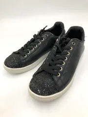 +diana プラスダイアナ 42530  ビジュー付きグリッター  ローカット スニーカー size23cm/黒■■レディース