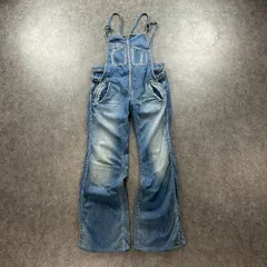 日本製 Johnbull Denim Overall ジョンブル フレンチデニム オーバーオール サロペット ブルー レディース L 21-0657