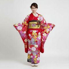 美品 正絹 振袖セット 振袖 袋帯 重ね衿 帯揚げ 帯締め 着付け小物