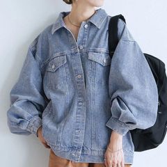 リュミエ、フラーネ同型/ぺプラムフレアデニムジャケット/ブリーチ 