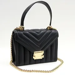 MICHAEL KORS マイケルコース WHITNEY キルティング フラップ チェーン ショルダー ブラック レザー 30F8GXIL1T