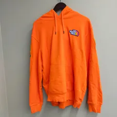 N2032 THE NORTH FACE ノースフェイス ロゴパッチ プルオーバー フーディー パーカー 長袖 XL オレンジ系  A55UG メンズ