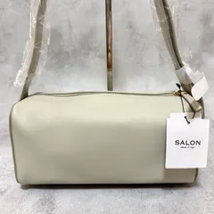 【タグ付き・未使用品】SALON adam et rope ショルダーバッグ 2WAY オフホワイト 牛床革 レザーバッグ サロンアダムエロペ